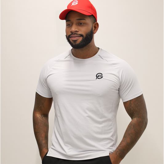 T-shirt blanc fonctionnel Gymfits